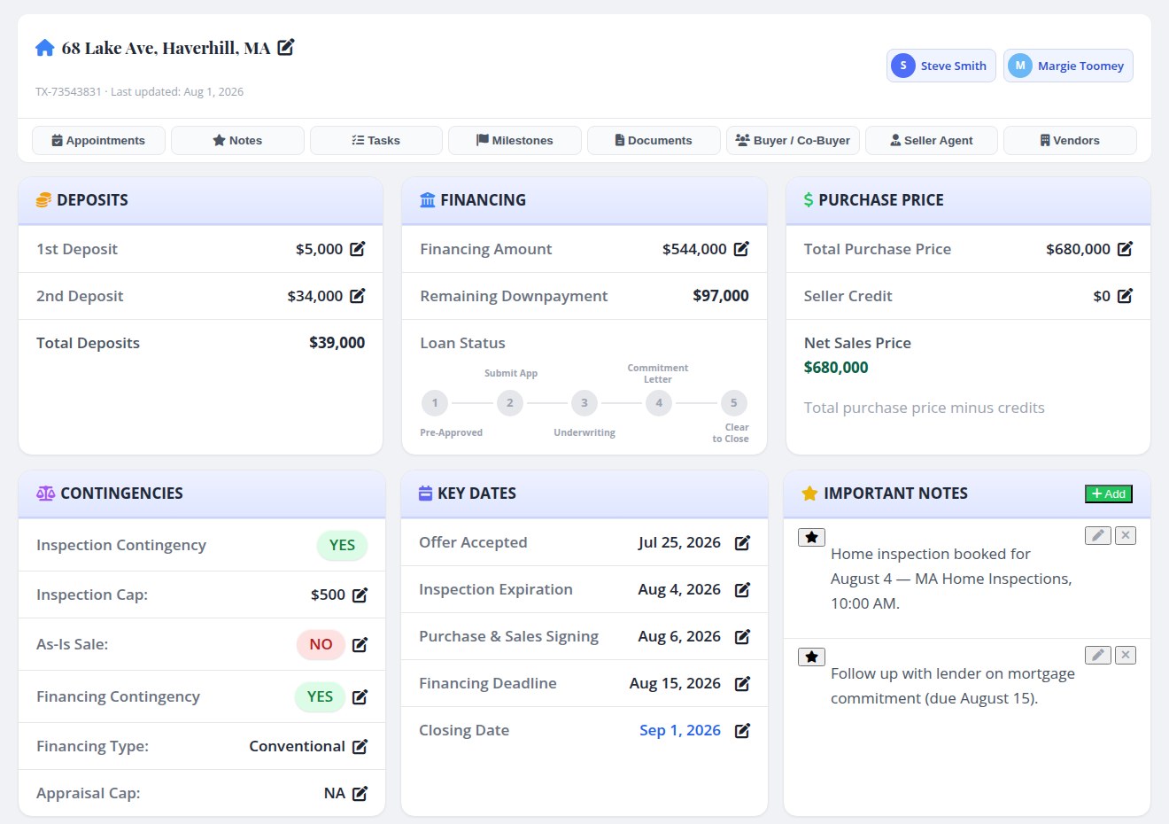 Manage Your Transaction